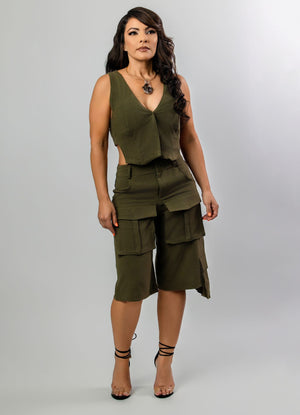 Zuryh Cargo Bermuda Shorts