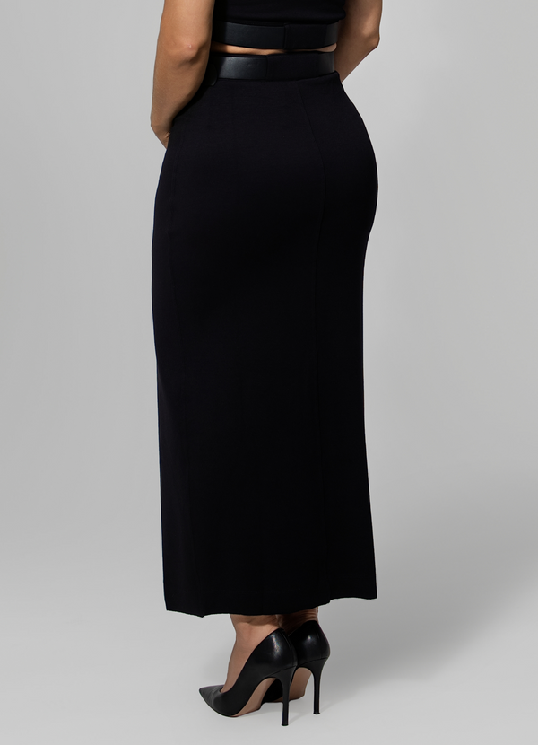 High-waist Midi Skirt with Belt