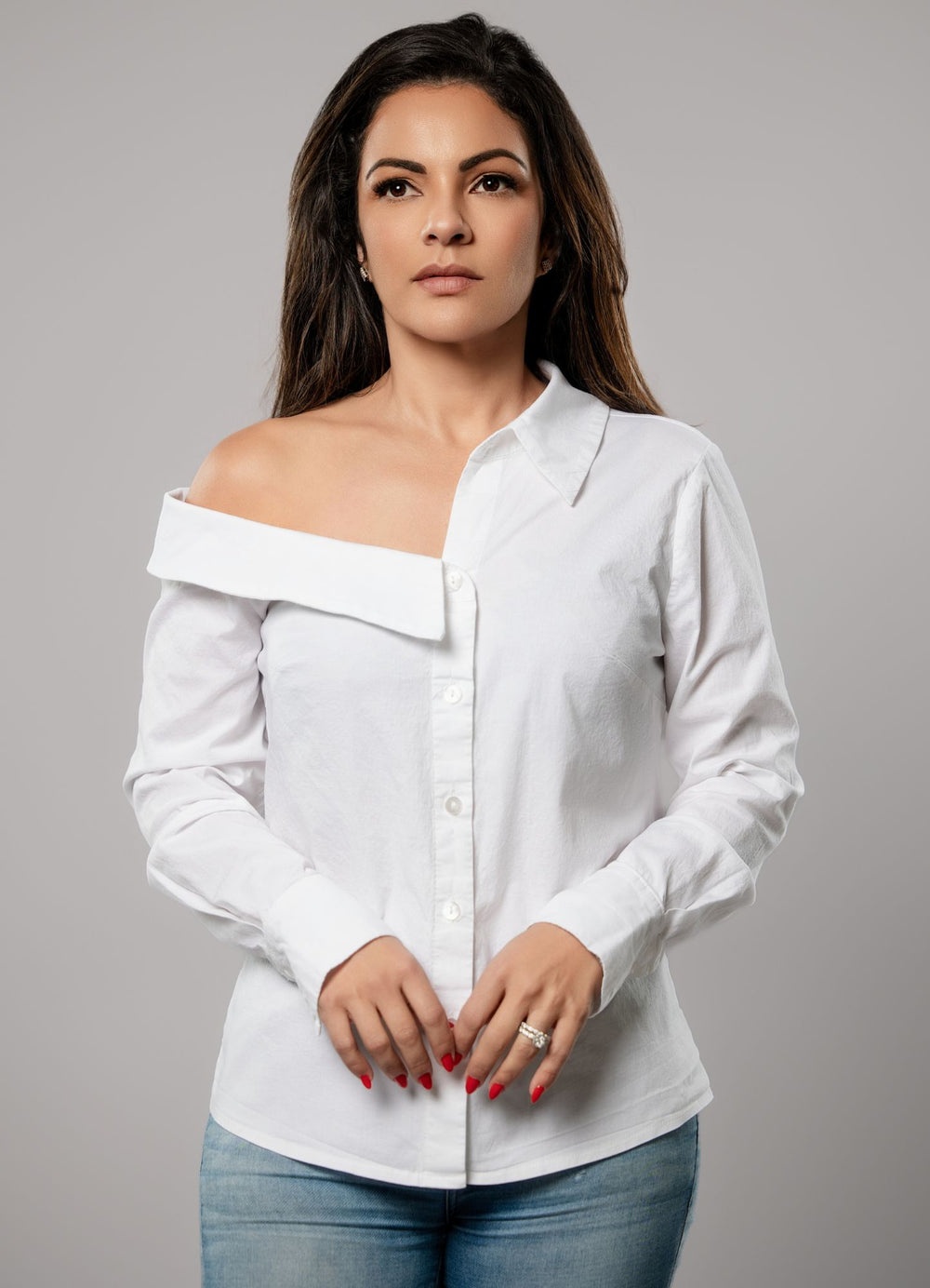 Asymmetric Long-Sleeves Shirt