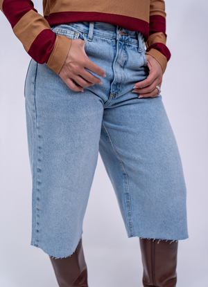 Classic Light Wash Denim Bermuda