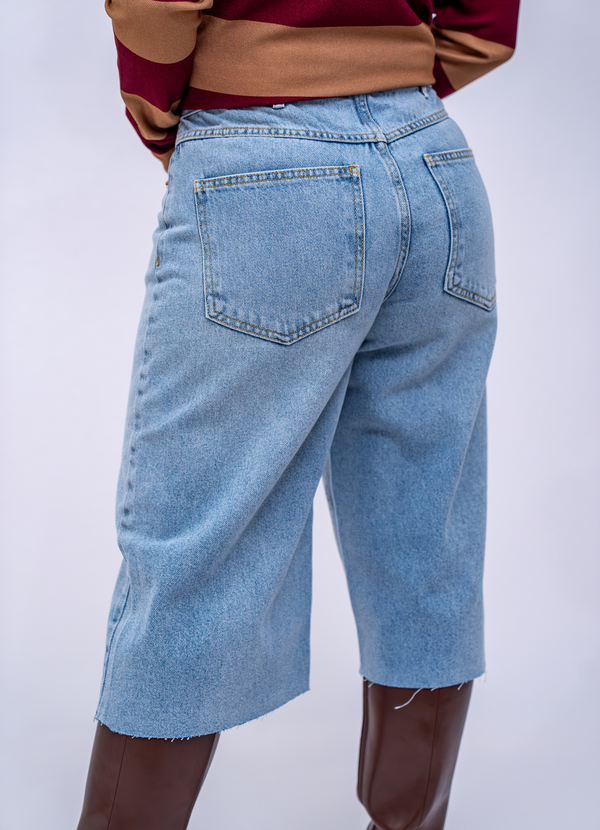 Classic Light Wash Denim Bermuda