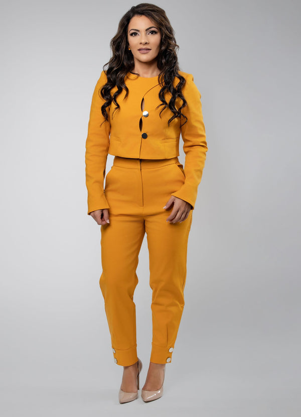 Gotas Cropped Blazer with Buttons