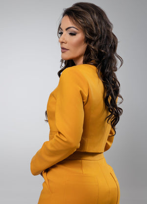 Gotas Cropped Blazer with Buttons