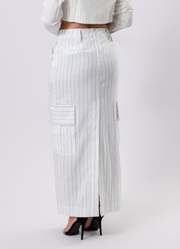 High-Waisted Long Skirt with Pockets
