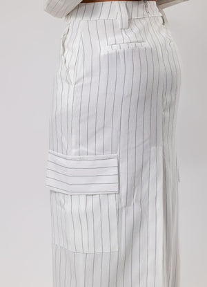 High-Waisted Long Skirt with Pockets