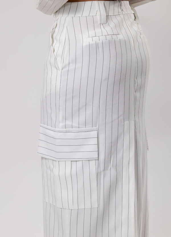 High-Waisted Long Skirt with Pockets