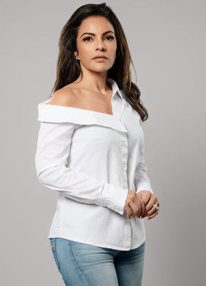 Asymmetric Long-Sleeves Shirt