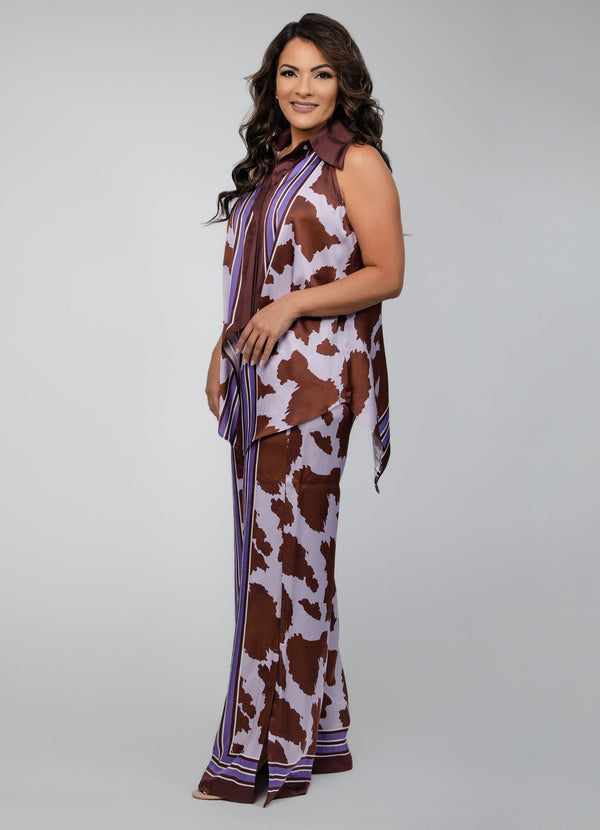 Longline Animal Print Shirt