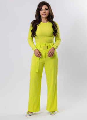 Open Pants with Belt