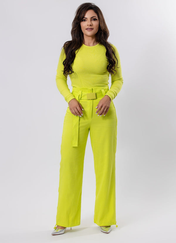 Open Pants with Belt