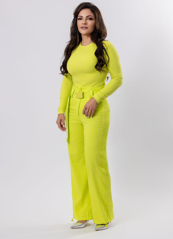 Open Pants with Belt