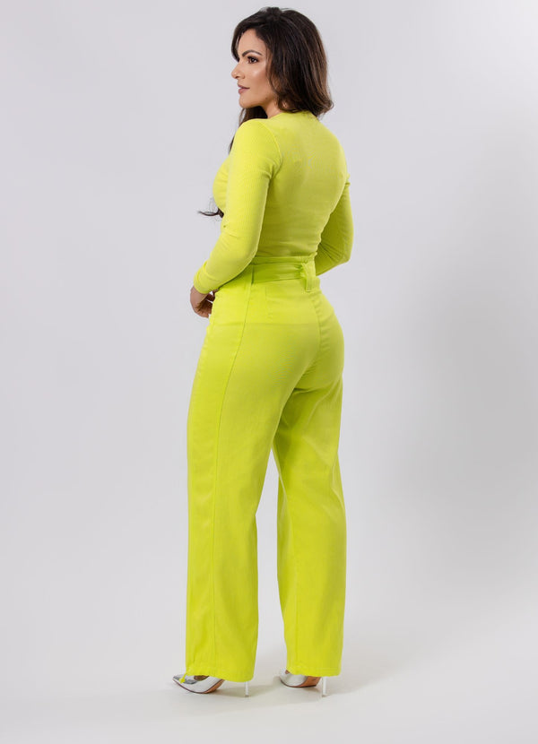 Open Pants with Belt