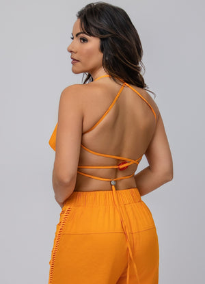 Orange Halter Top