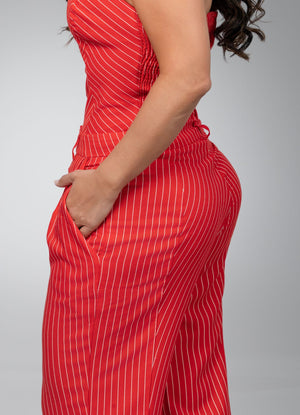 Pleated Tailored Trousers with Flaps