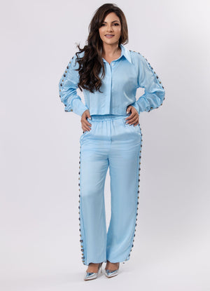 Shirt with Hand Embroidery