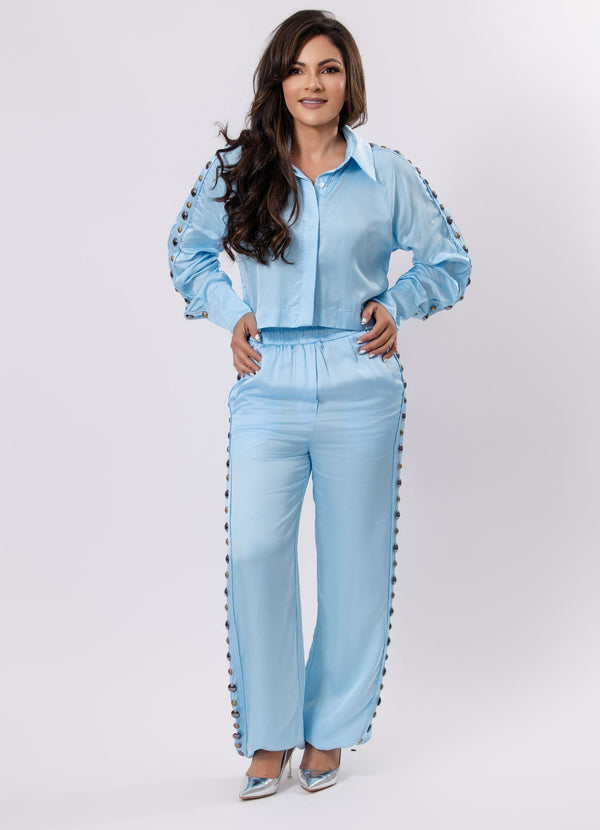 Shirt with Hand Embroidery