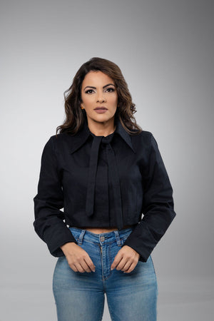 Tailored Shirt with Tie Detail