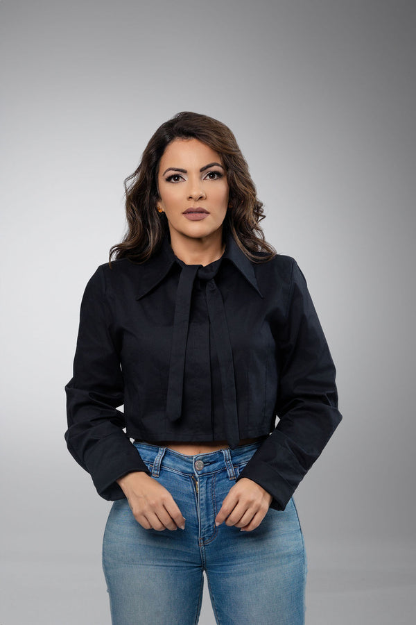 Tailored Shirt with Tie Detail