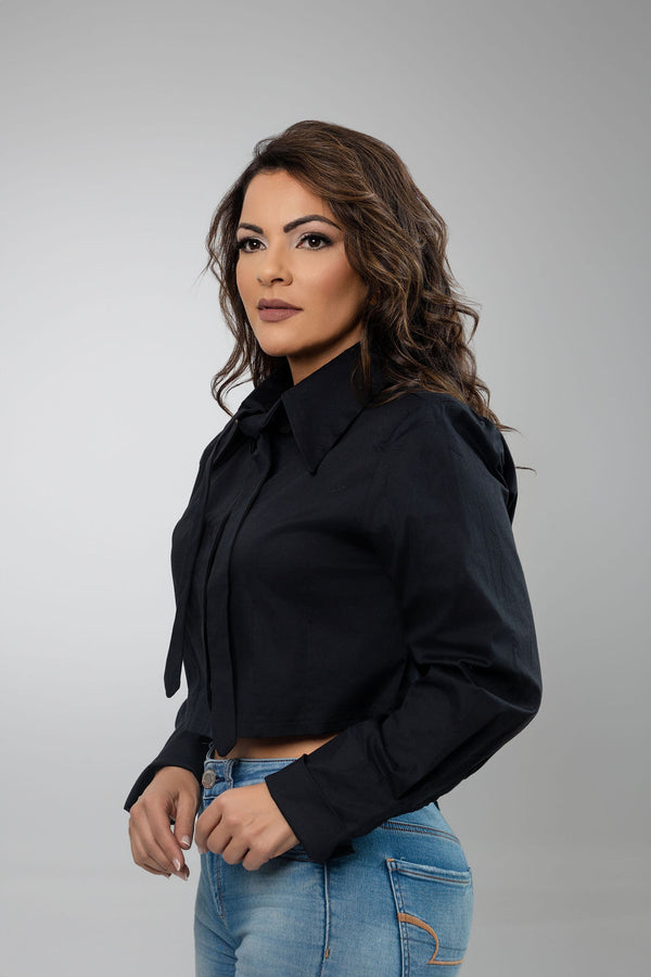 Tailored Shirt with Tie Detail