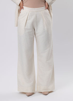Linen Pants with Embellishments