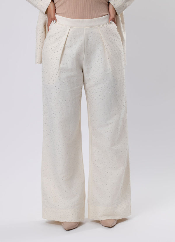 Linen Pants with Embellishments