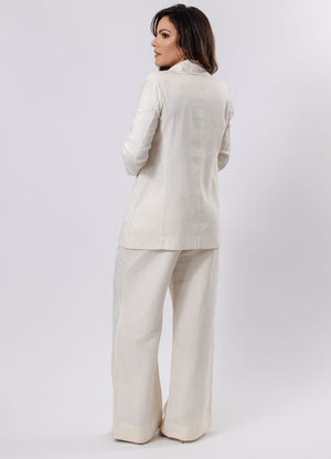 Linen Pants with Embellishments