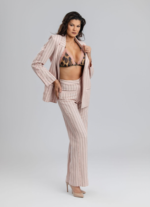Pink Pinstripe Set