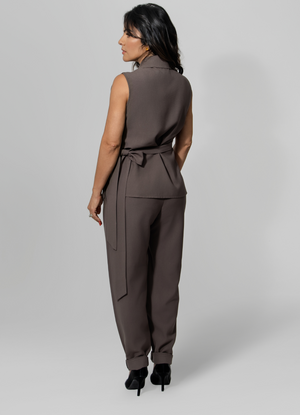 Wrap-tie Tailored Set