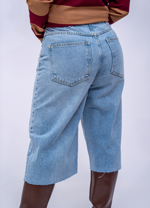 Classic Light Wash Denim Bermuda
