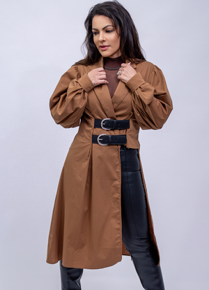 Double-Belt Trench Coat