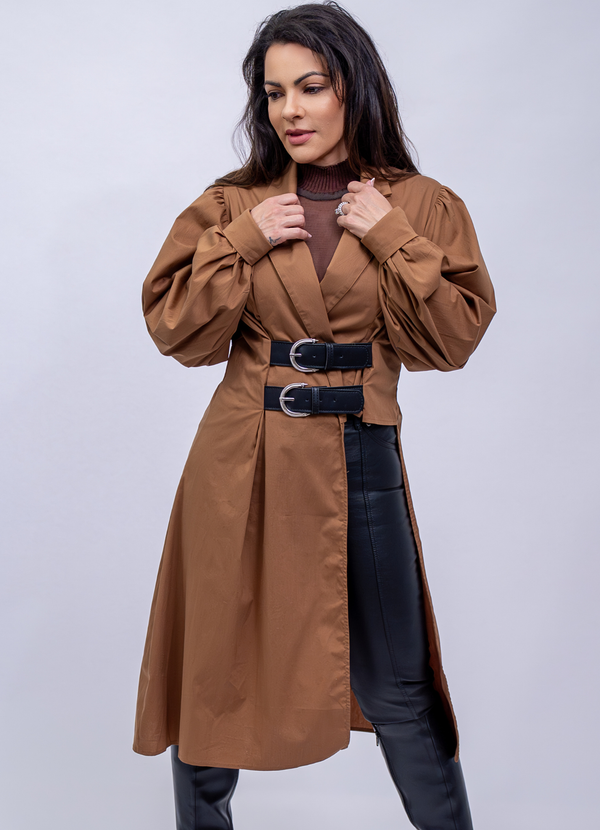 Double-Belt Trench Coat
