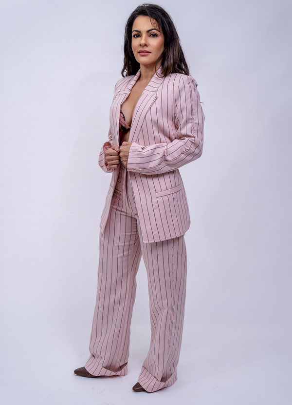 Pink Pinstripe Set