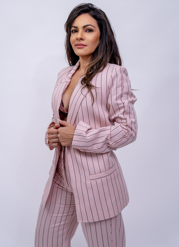 Pink Pinstripe Set