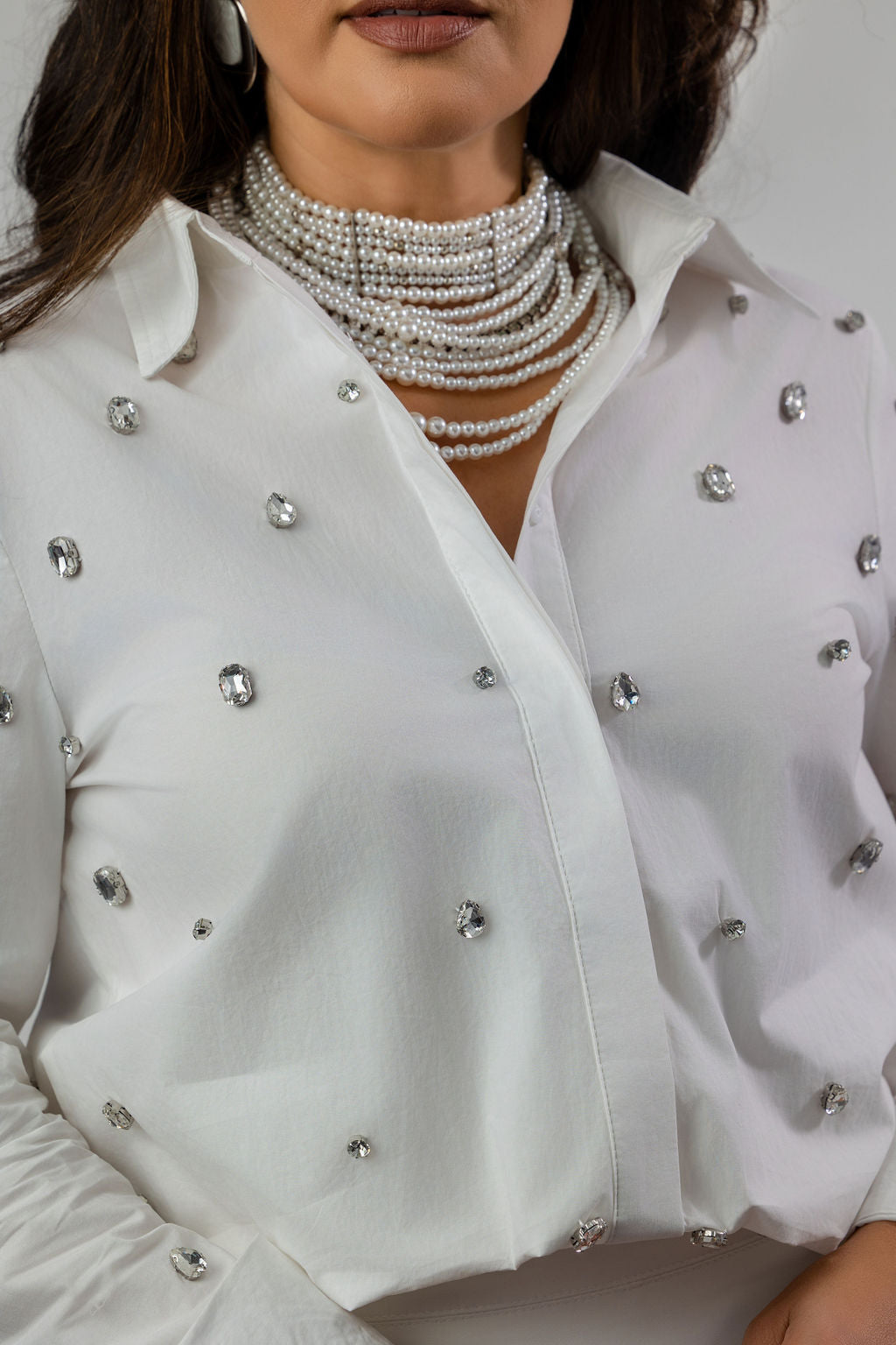 Long-Sleeve Shirt with Embellishments