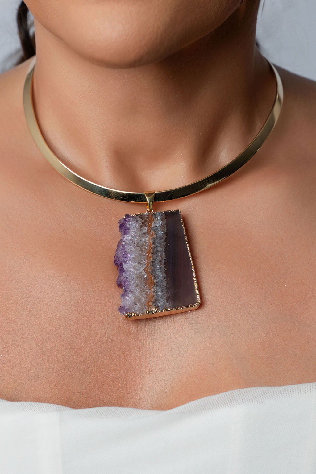 Amethyst Druzy Necklace